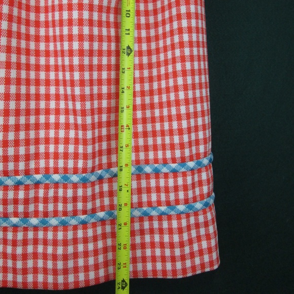 Vintage 1970's Gingham Double Knit Skirt 24" - Picture 5 of 5